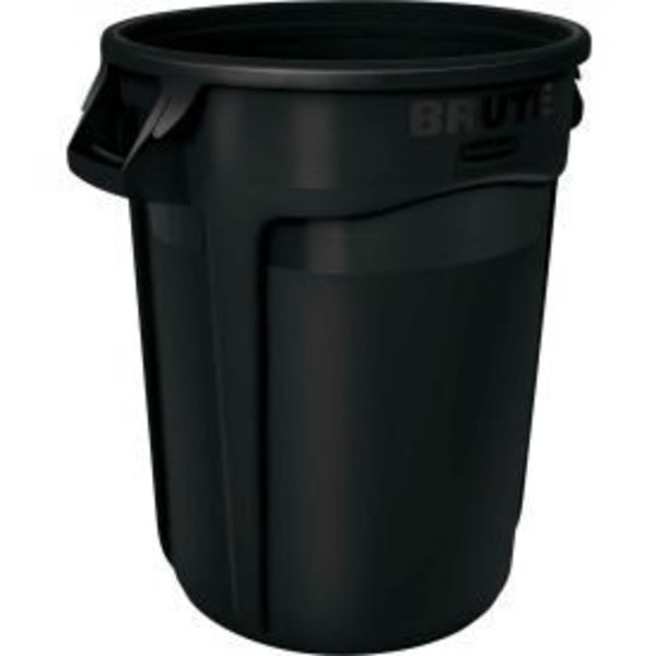 Rubbermaid Commercial Rubbermaid Brute® Container w/Venting Channels, 32 Gallon - Black 1867531 1867531